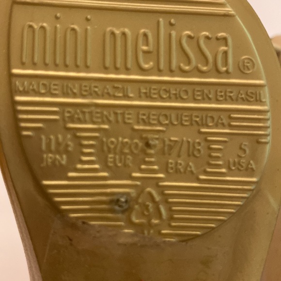 Mini Melissa cute cat 🐱 shoes US size 5 toddler girls baby Jane GOLD - Picture 7 of 7